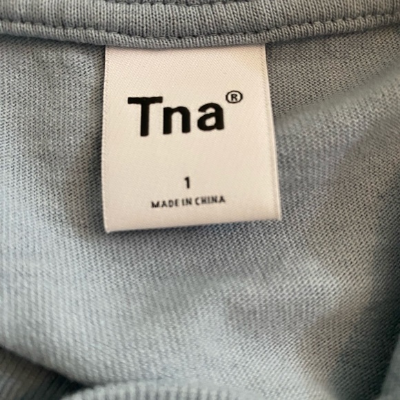 Aritzia Tna Longsleeve Long Sleeve Shirt - 100% Cotton Size 1 Baby Blue - Picture 4 of 7